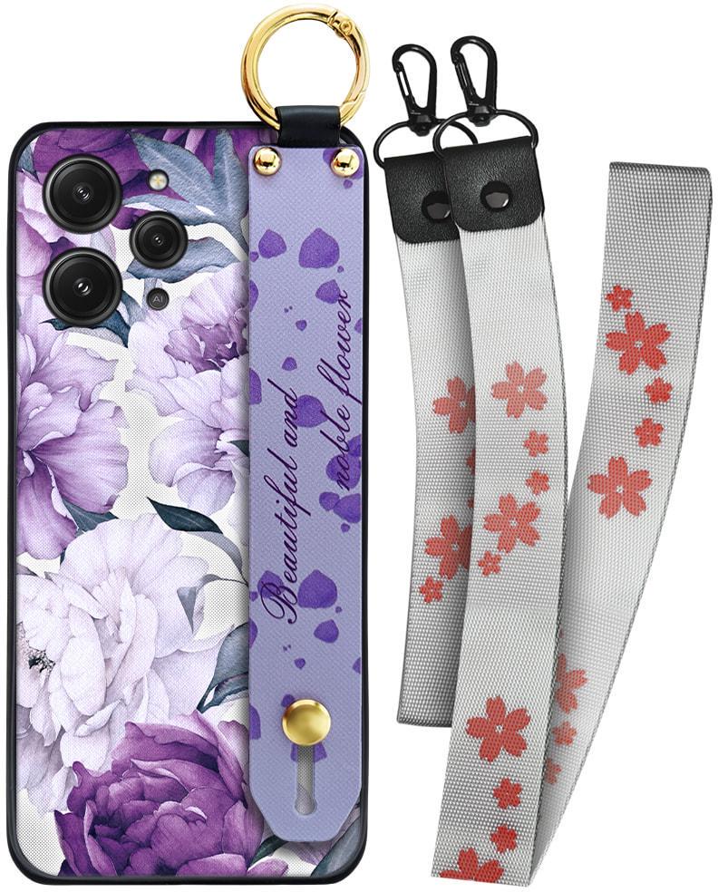 Чехол SHLab Xiaomi Redmi 12 Beautiful Flower + два ремешка с карабином (34372)