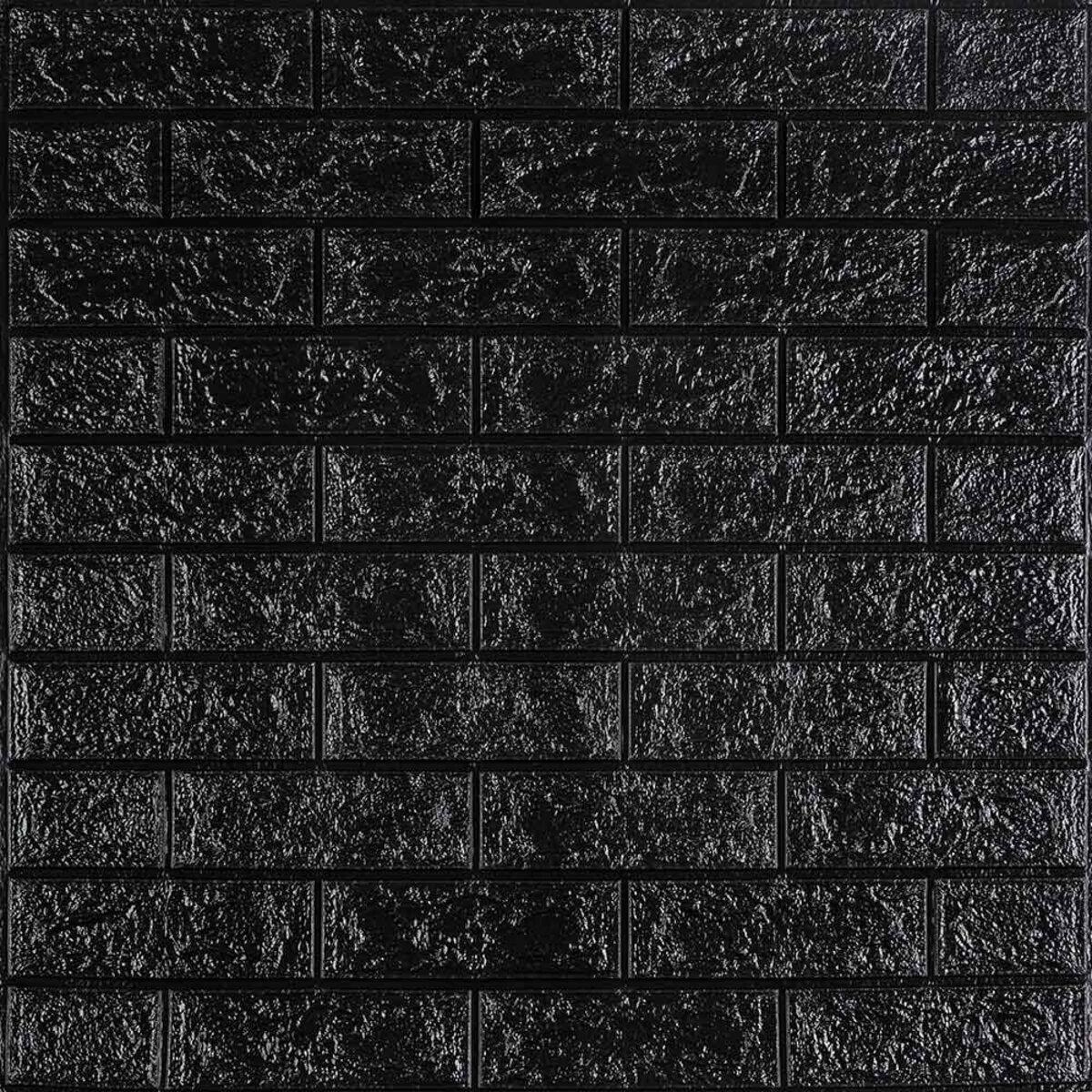 3D-панель Sticker Wall SW-00000584 самоклеящаяся 700х770х3 мм Черный (991942856)