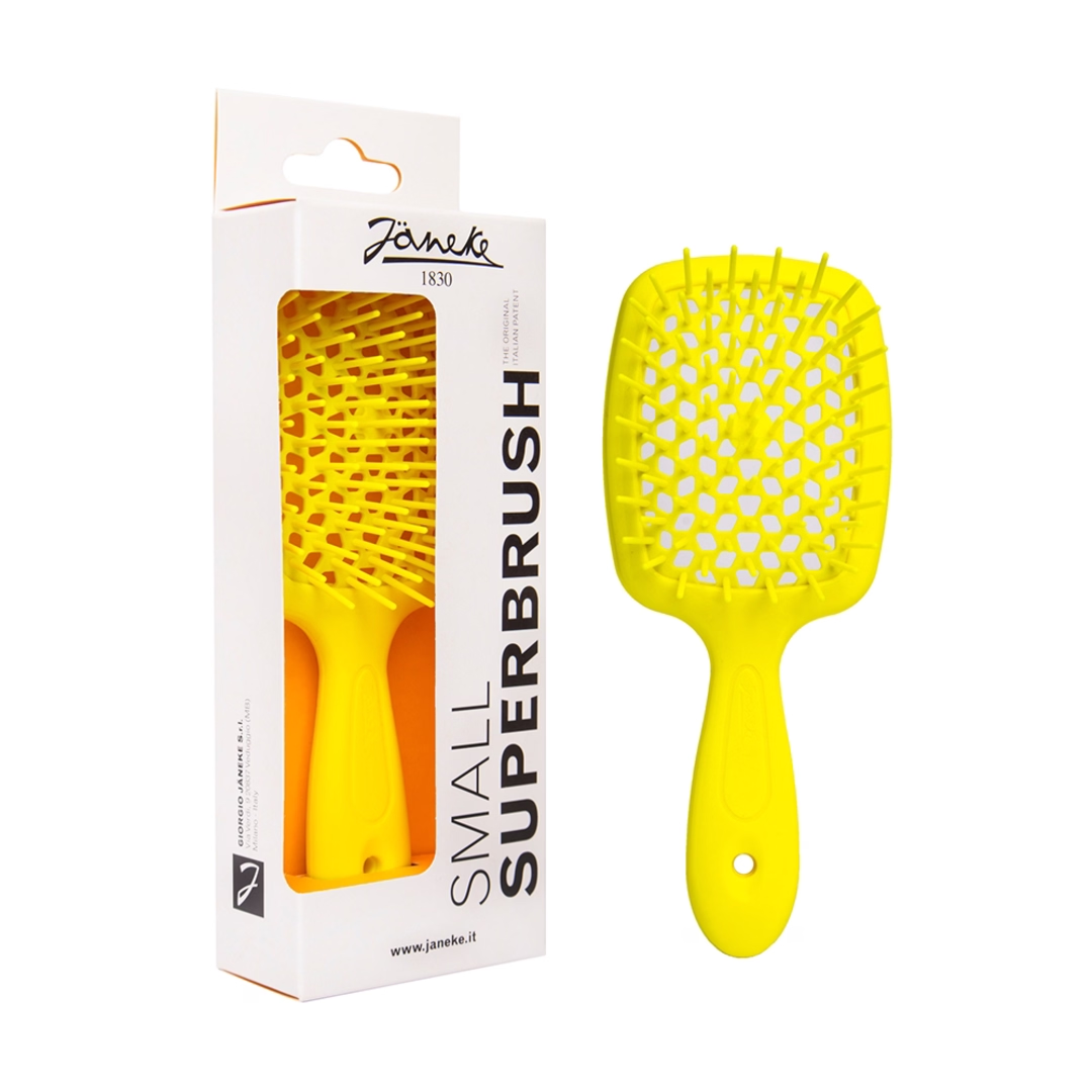 Расческа мини Janeke Superbrush Small With Soft Moulded Tips Желтый (8006060650089)