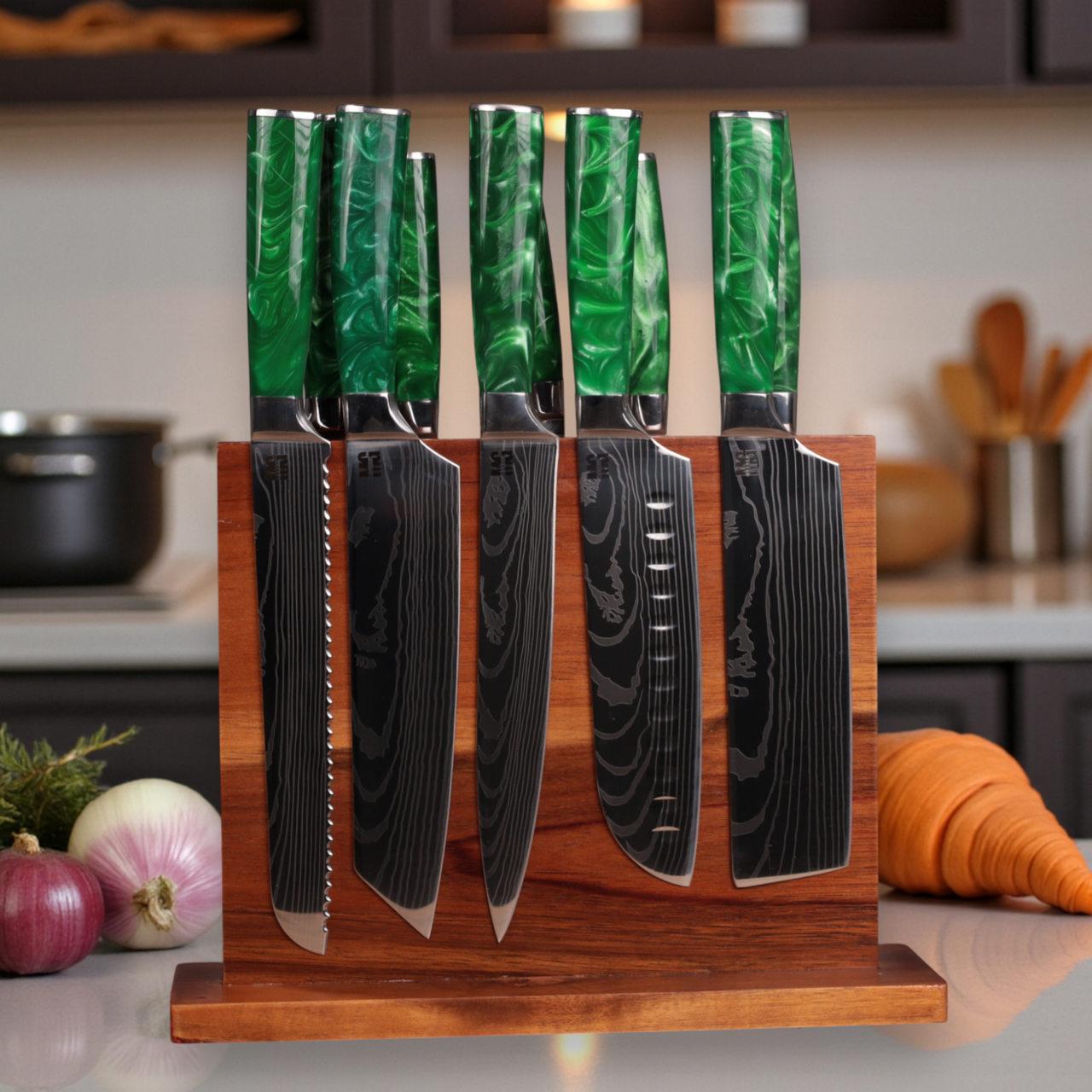 Набір ножів кухонних MAGURA Kitchen 11в1 Green (35010571)