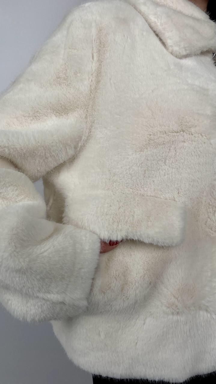 Шуба женская из эко-меха 606-01 M Черный - фото 8 Шуба женская из эко-меха 606-01 M Черный - фото 8