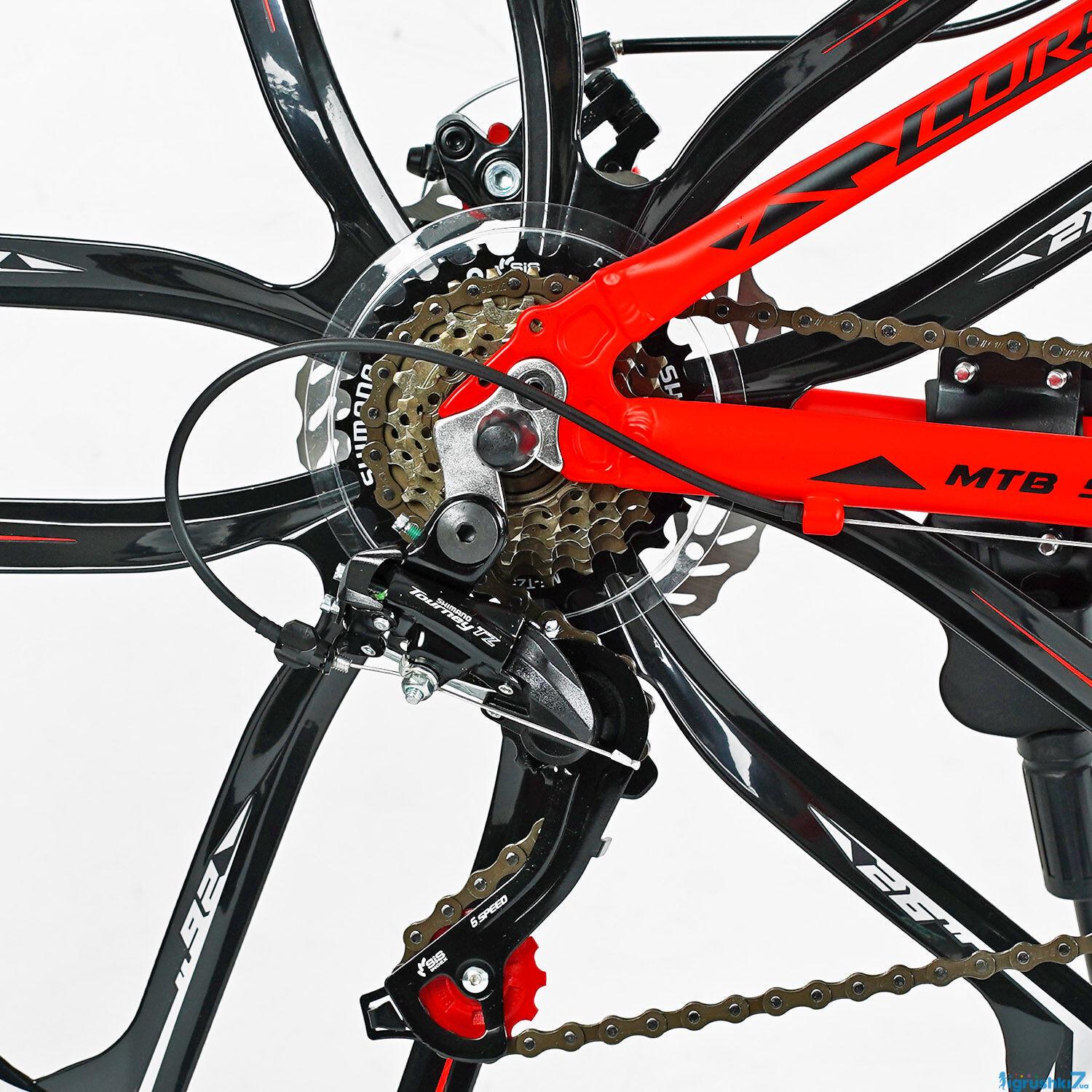 Велосипед горный Corso Spider алюминиевый/литые диски 26"/13" Красный (539029827) - фото 7 Велосипед горный Corso Spider алюминиевый/литые диски 26"/13" Красный (539029827) - фото 7