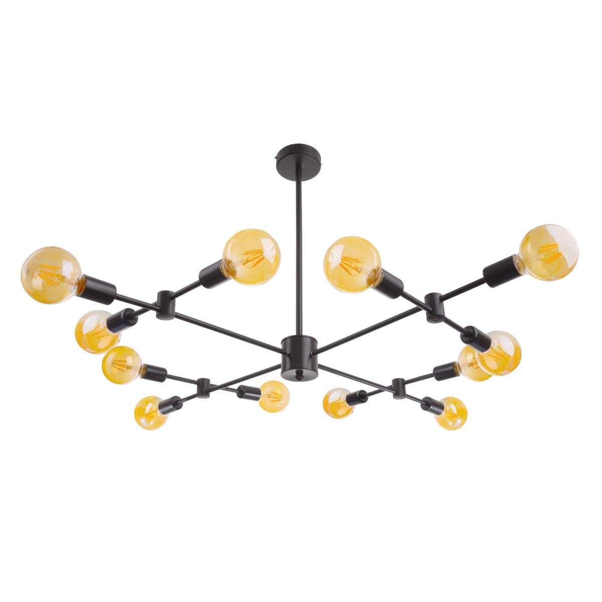 Люстра потолочная Brille BR-01 615S/12 E27 BK на 12 лампочек