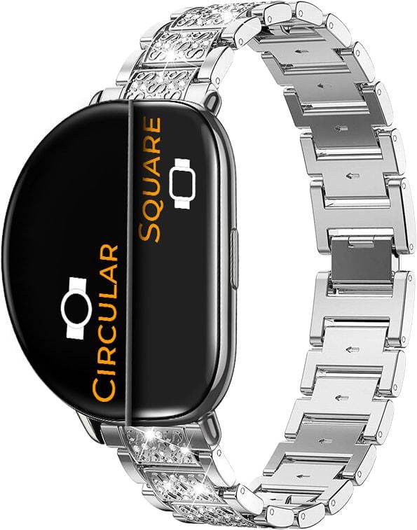 Браслет металлический Glam для ZEPP E Square/Circular Silver (32813-59)