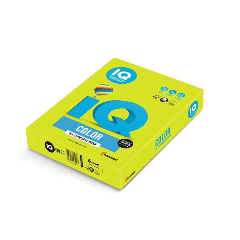 Папір кольоровий IQ Color A4 80 г/м2 500 аркушів Неоновий зелений (NEOGN/A4/80/IQ)