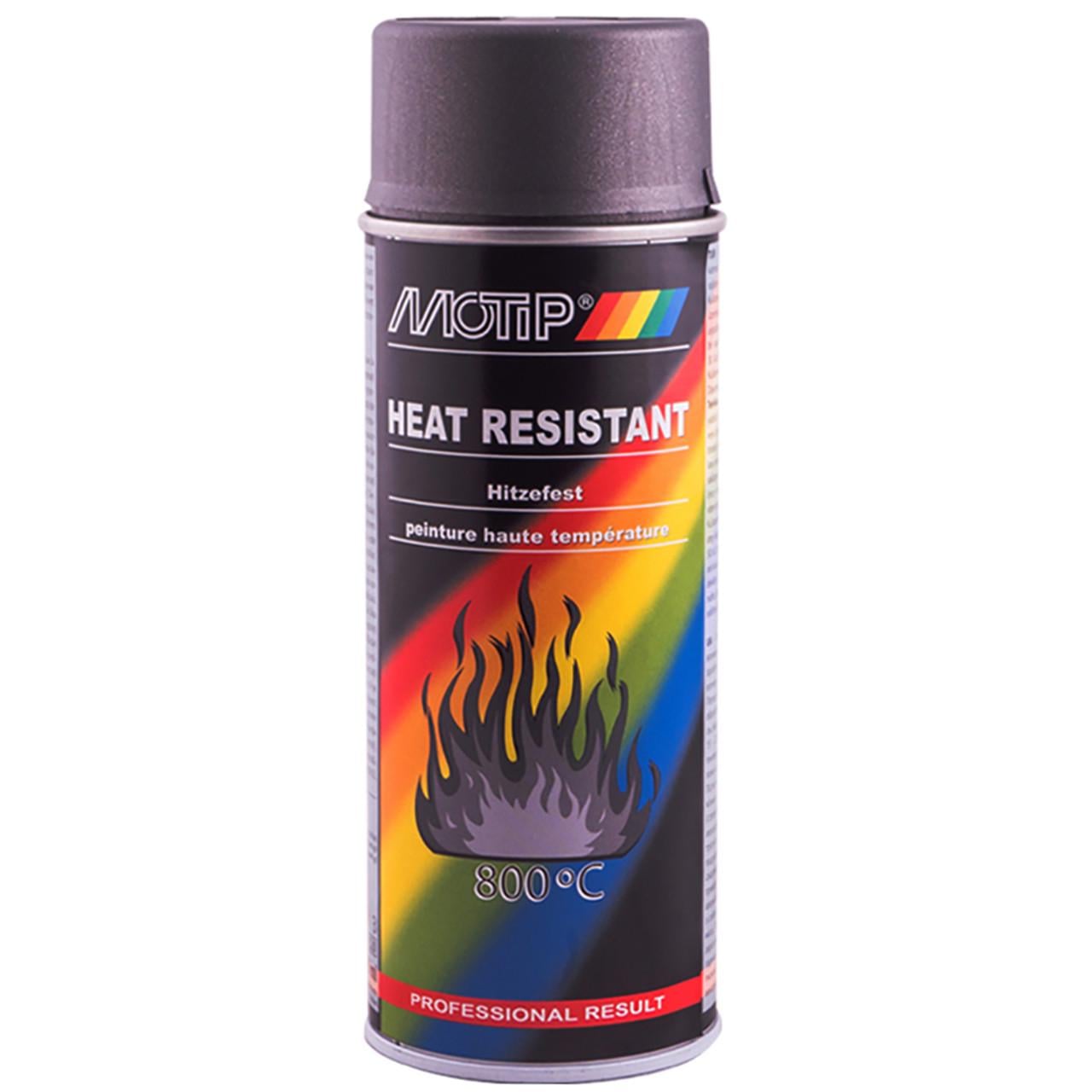 Фарба-емаль термостійка до 800 ° С Motip Heat Resistant 400 мл Темний антрацит Фарба-емаль термостійка до 800 ° С Motip Heat Resistant 400 мл Темний антрацит