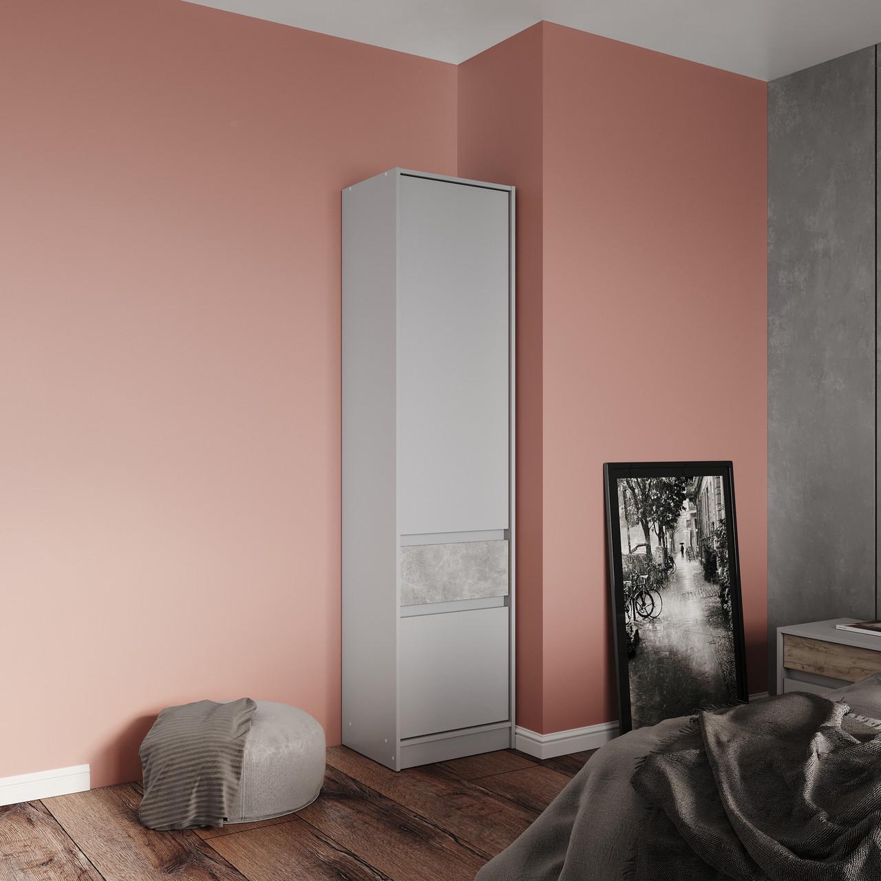 Пенал для дома Еверест Стайл-500 Кашемир/Бетон (210410)