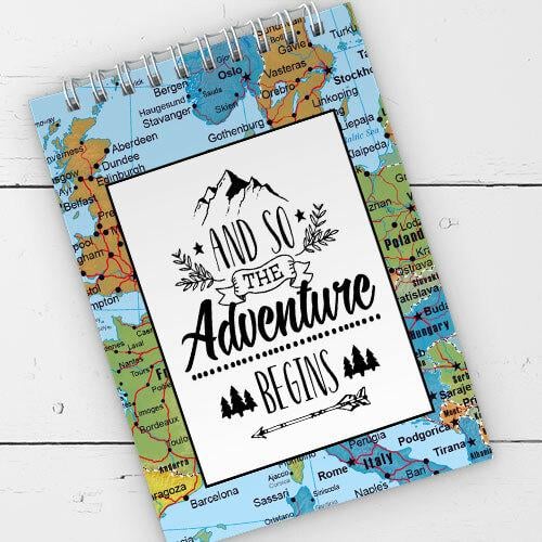 Блокнот на пружине Presentville А6 "Adventure begins" 9,5х14 см (BL6_19D006)
