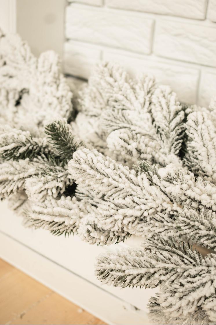 Ветка искусственная литая Алисия новогодняя для декора заснеженная 1 м Зеленый - фото 2 Ветка искусственная литая Алисия новогодняя для декора заснеженная 1 м Зеленый - фото 2