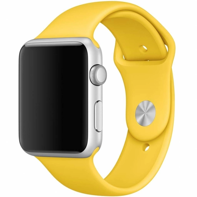 Ремешок силиконовый Sport Band для Apple Watch 42/44/45/49 мм Yellow (212-00509)