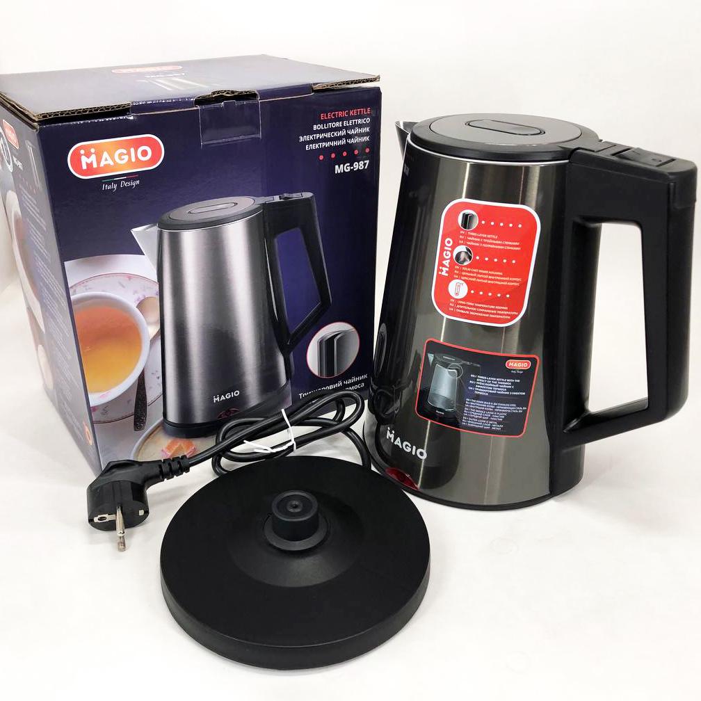 Електрочайник MAGIO MG-987 1,7 л Чорний (291257) - фото 7 Електрочайник MAGIO MG-987 1,7 л Чорний (291257) - фото 7