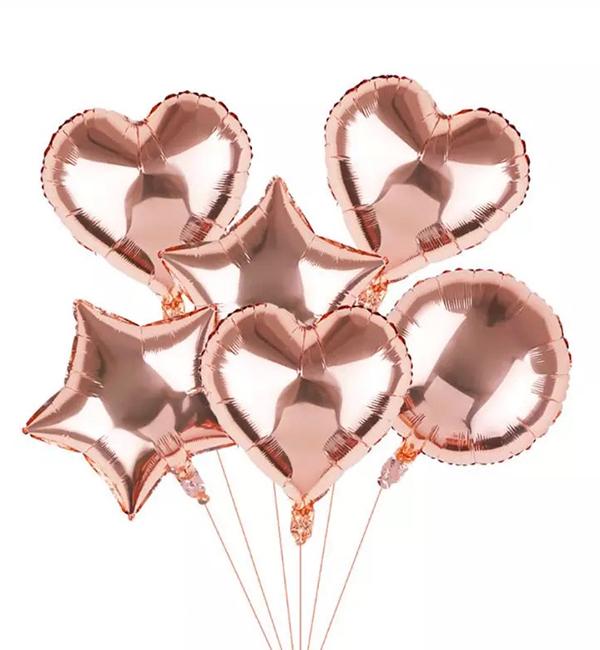 Воздушные шары mix 6 шт. Pink gold Воздушные шары mix 6 шт. Pink gold