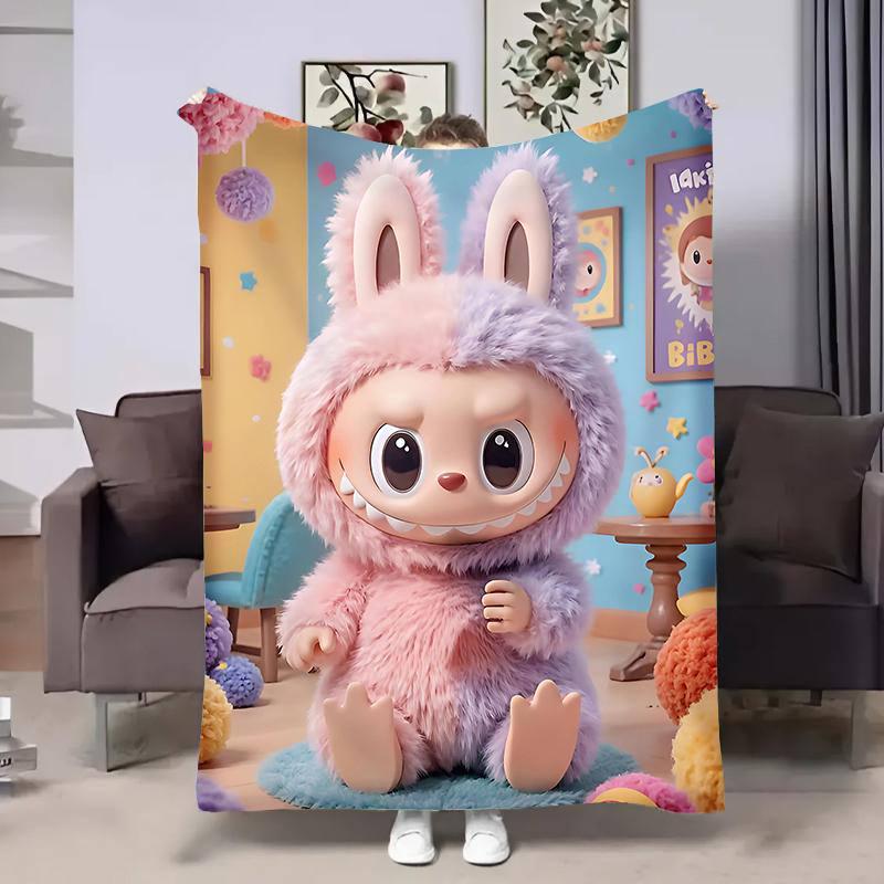 Плед плюшевый с 3D рисунком Лабубу 11 велюр 135х160 см (14804В)