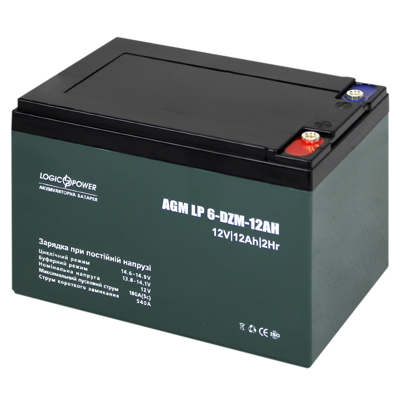 Аккумулятор свинцово-кислотный LP 6-DZM-12 Ah тяговый (0003536)