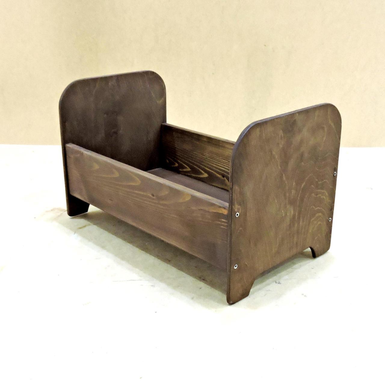 Кровать для кукол из дерева Мариан Капучино (КРТ-001609)