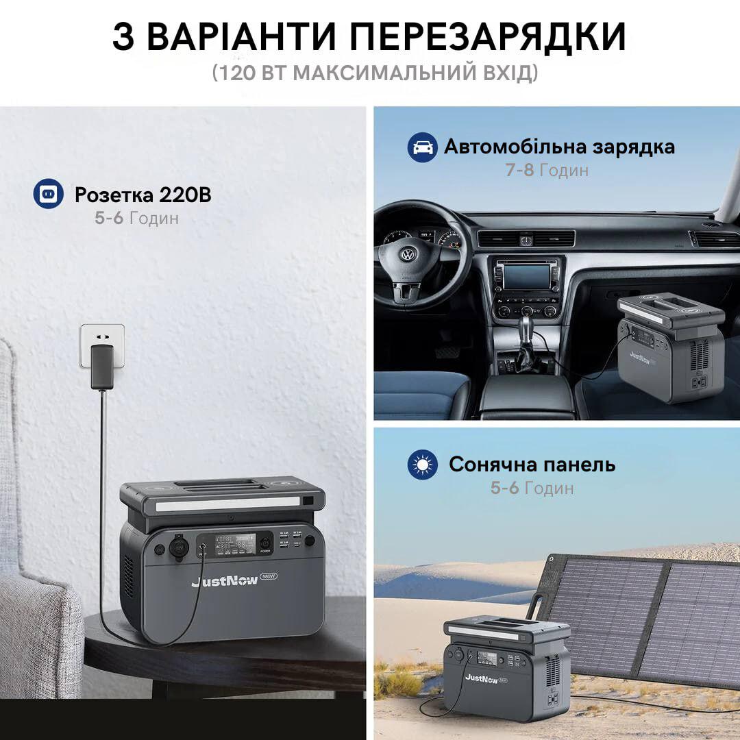 Зарядная станция JustNow GT500 500 Вт 518 Вт/ч (с0007) - фото 3 Зарядная станция JustNow GT500 500 Вт 518 Вт/ч (с0007) - фото 3