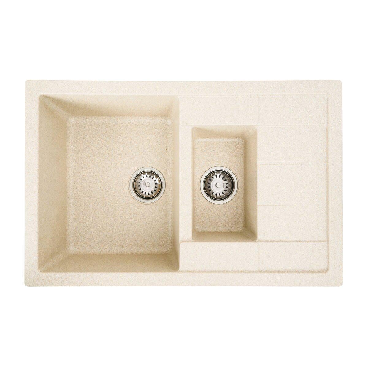 Мойка для кухни гранитная врезная Valeso Toskana прямоугольная 780x500W мм Сафари матовый (SP000047329)