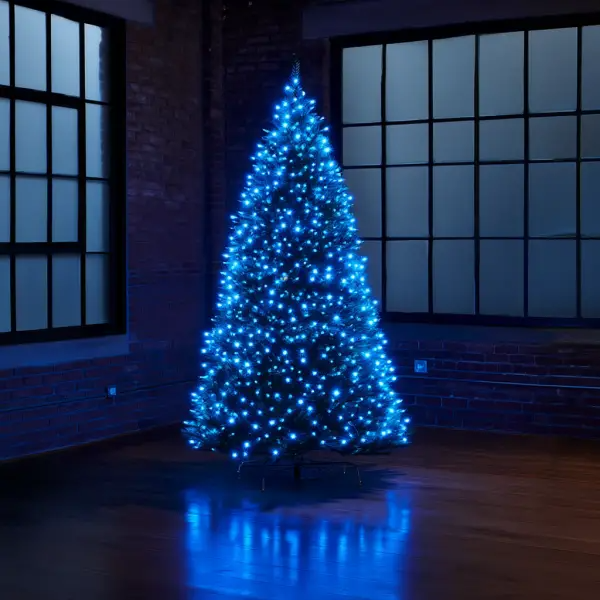 Гірлянда-нитка Роса хвойна лапа 3000 LED 100 м біла нитка Синій