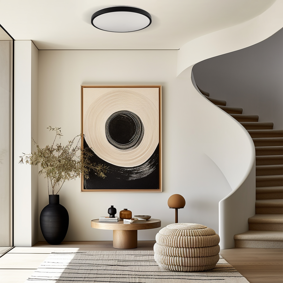 Потолочный светильник Vestum RING матовый 30W 4000К 395х60 мм Черный - фото 8