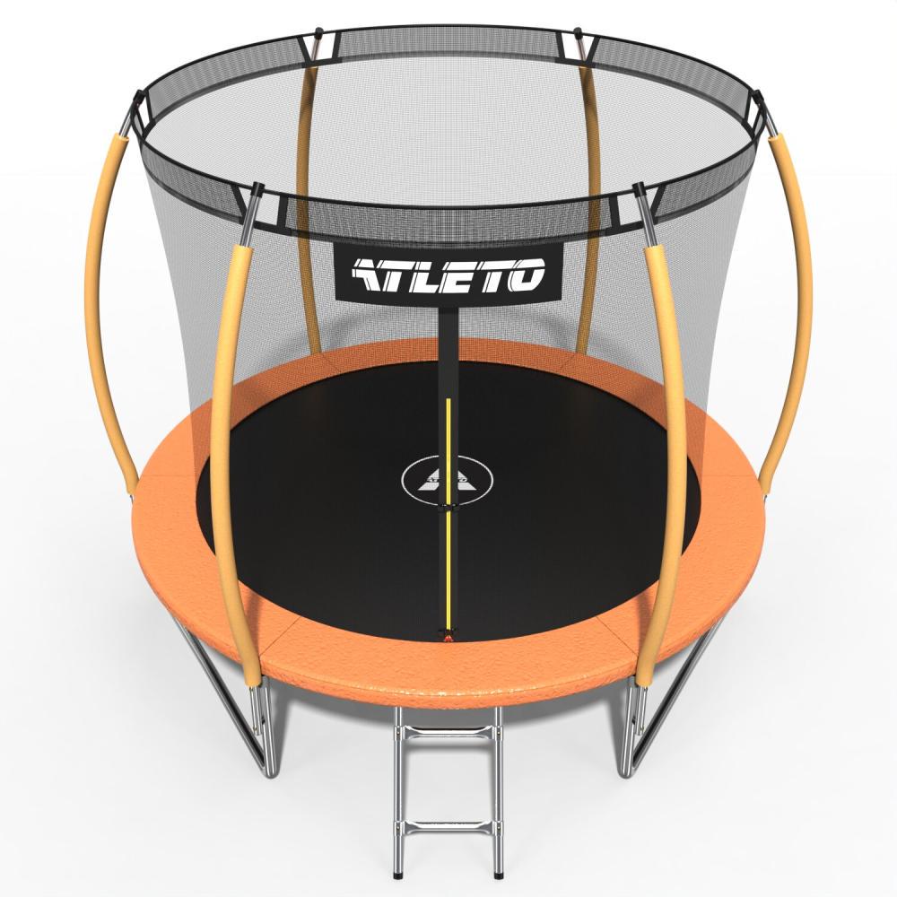 Батут детский Atleto с внутренней сеткой и стремянкой 312 см Оранжевый (42400469) - фото 2