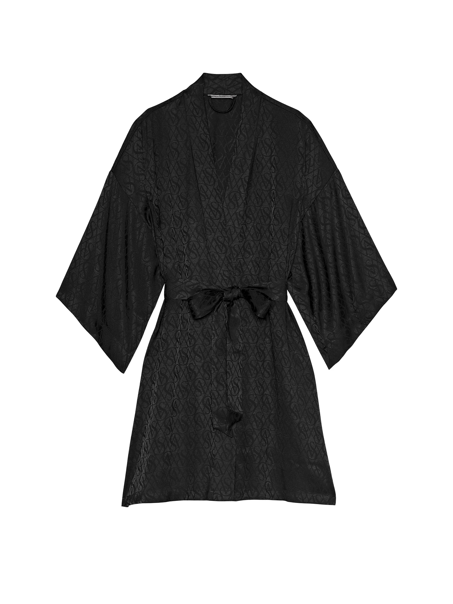 Халат жіночий Victoria's Secret The Tour '23 Icon Satin Robe сатин XS/S Чорний (17612054) - фото 3