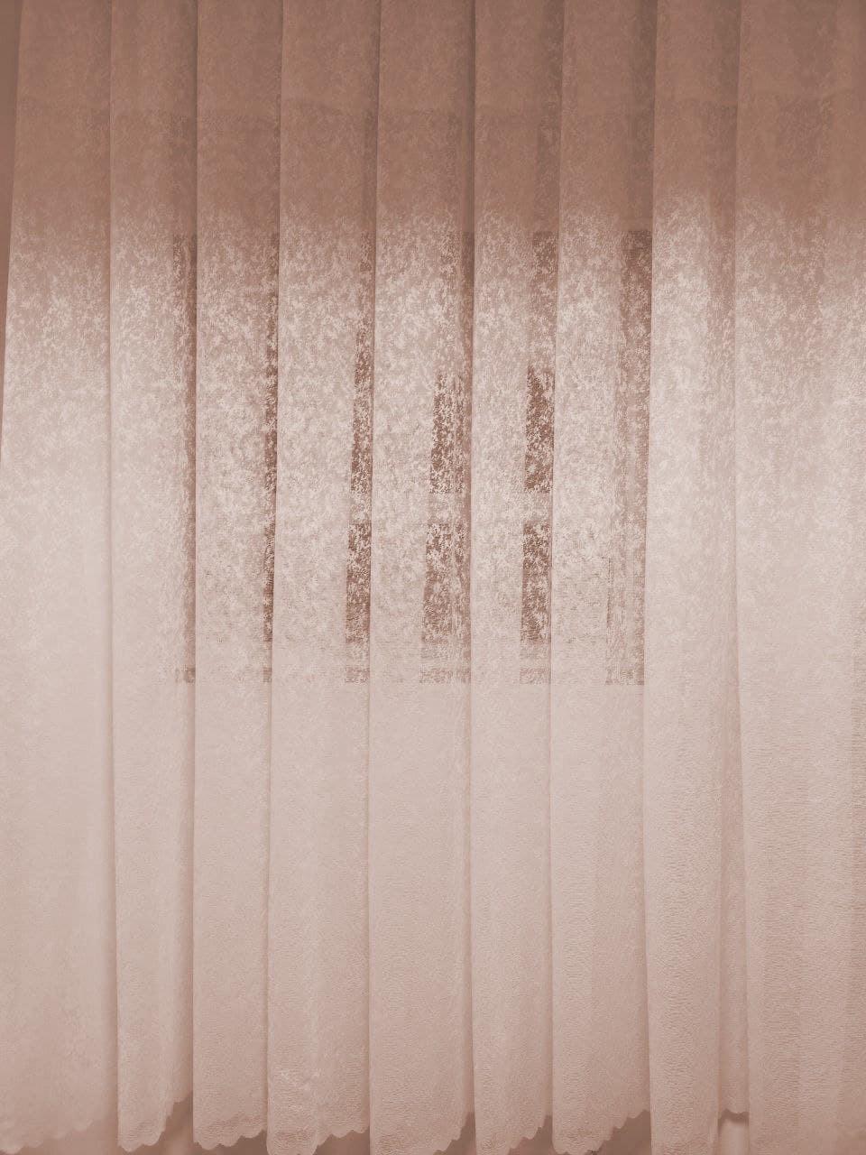 Тюль Мрамор жаккардовая 500х230 см Пудровый