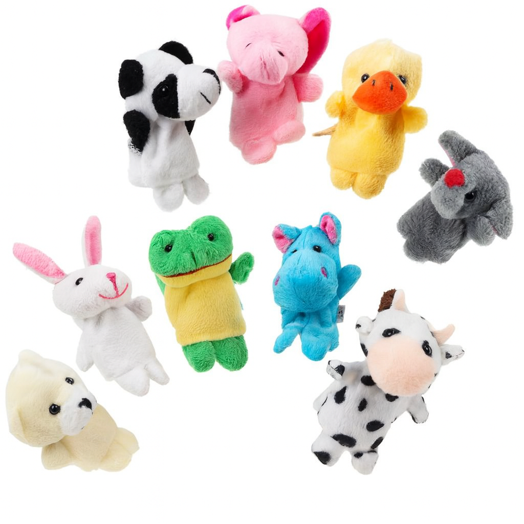 М'яка іграшка на палець тварини ляльковий театр 10 шт. (199)