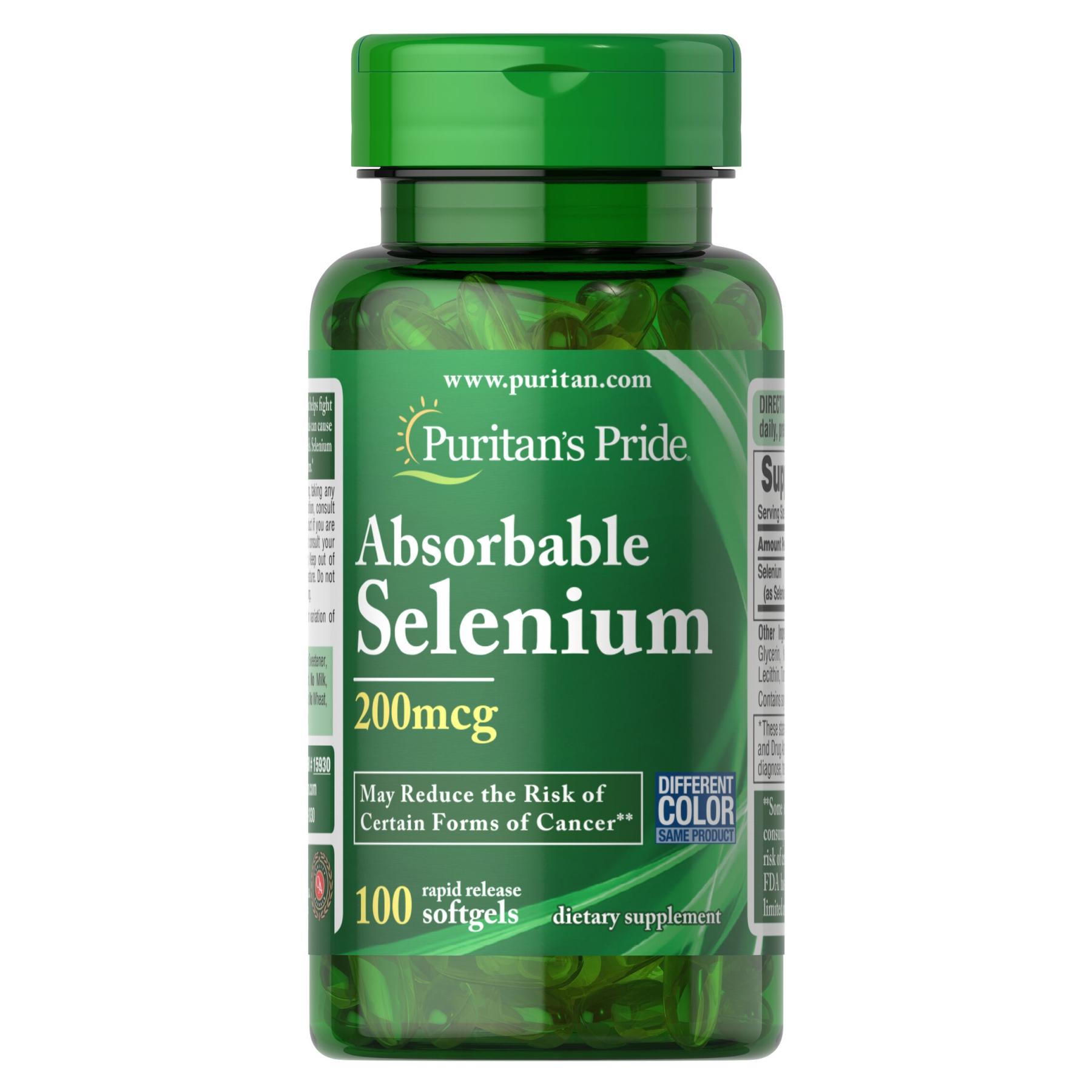 Натуральна добавка Absorbable Selenium 200 mcg 100 Softgels (100-69-5744440-20)
