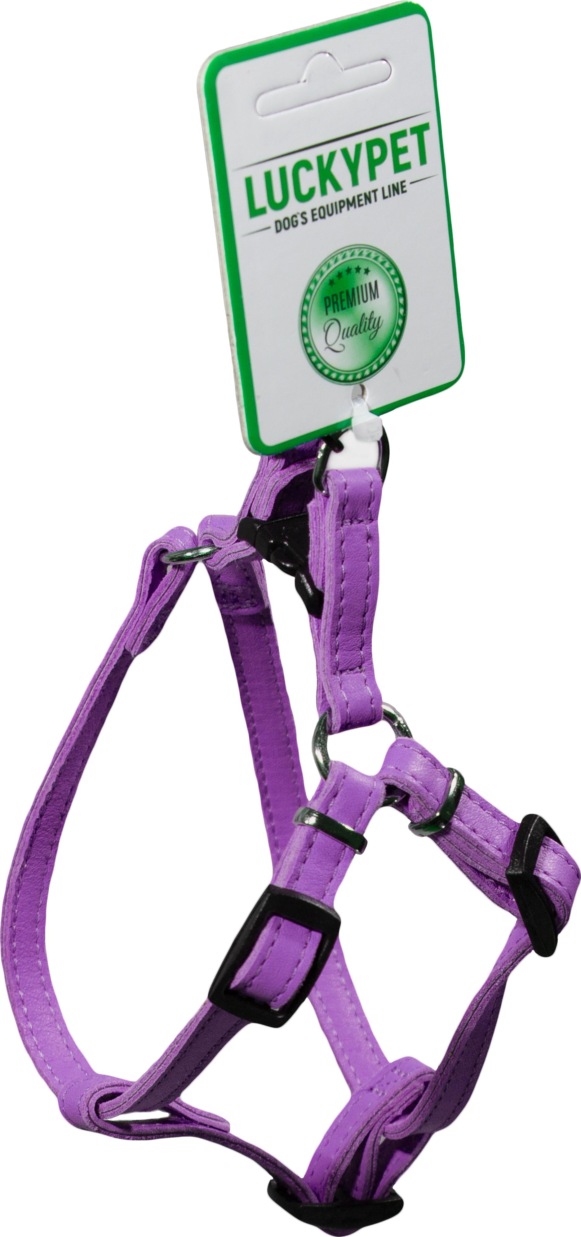 Нагрудник двойной Lucky Pet кожаный 1,6/33-40 см Фиолетовый (4820224217604)