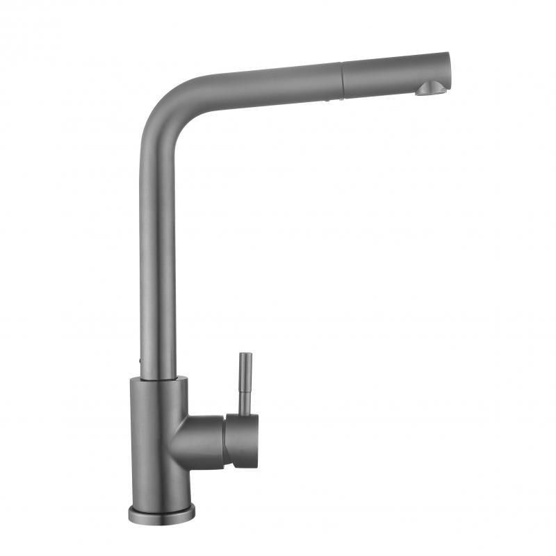 Змішувач для кухні Lidz Aria 015FL1 з висувним виливом Graphite (SD00055685)