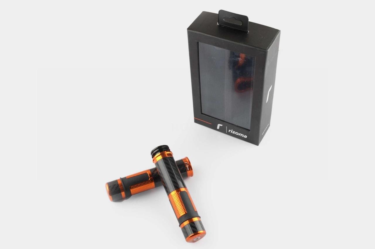 Ручки руля RIZOMA карбон с алюминия отбойником Оранжевый (2177263491)