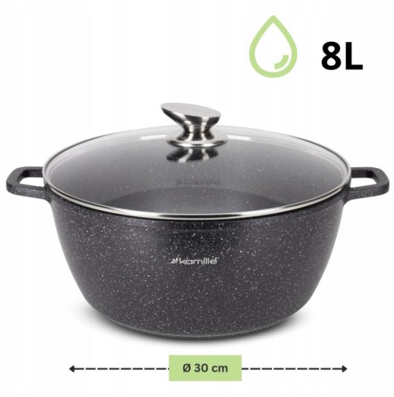 Каструля Kamille з литого алюмінію з кришкою та антипригарним покриттям 8 л (4480) - фото 6 Каструля Kamille з литого алюмінію з кришкою та антипригарним покриттям 8 л (4480) - фото 6