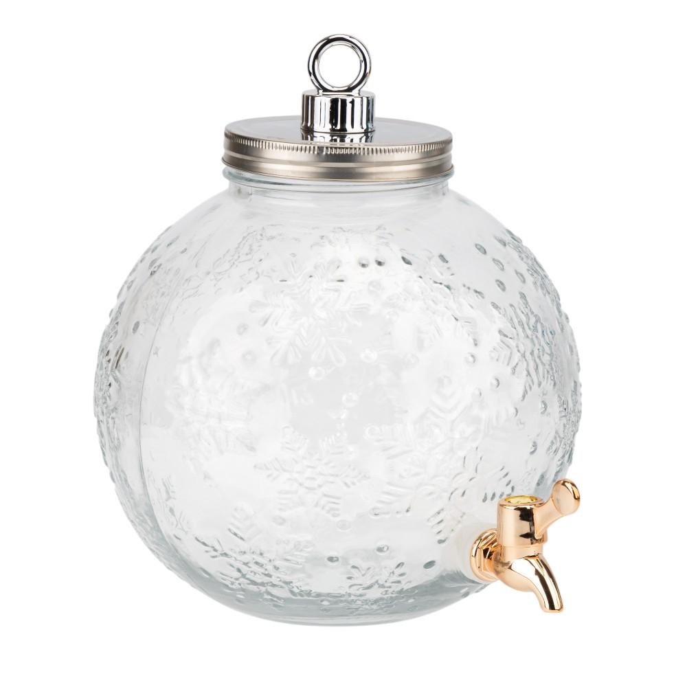 Диспенсер с краном на подставке Хрустальные снежинки 5,5 л (90239) - фото 6 Диспенсер с краном на подставке Хрустальные снежинки 5,5 л (90239) - фото 6