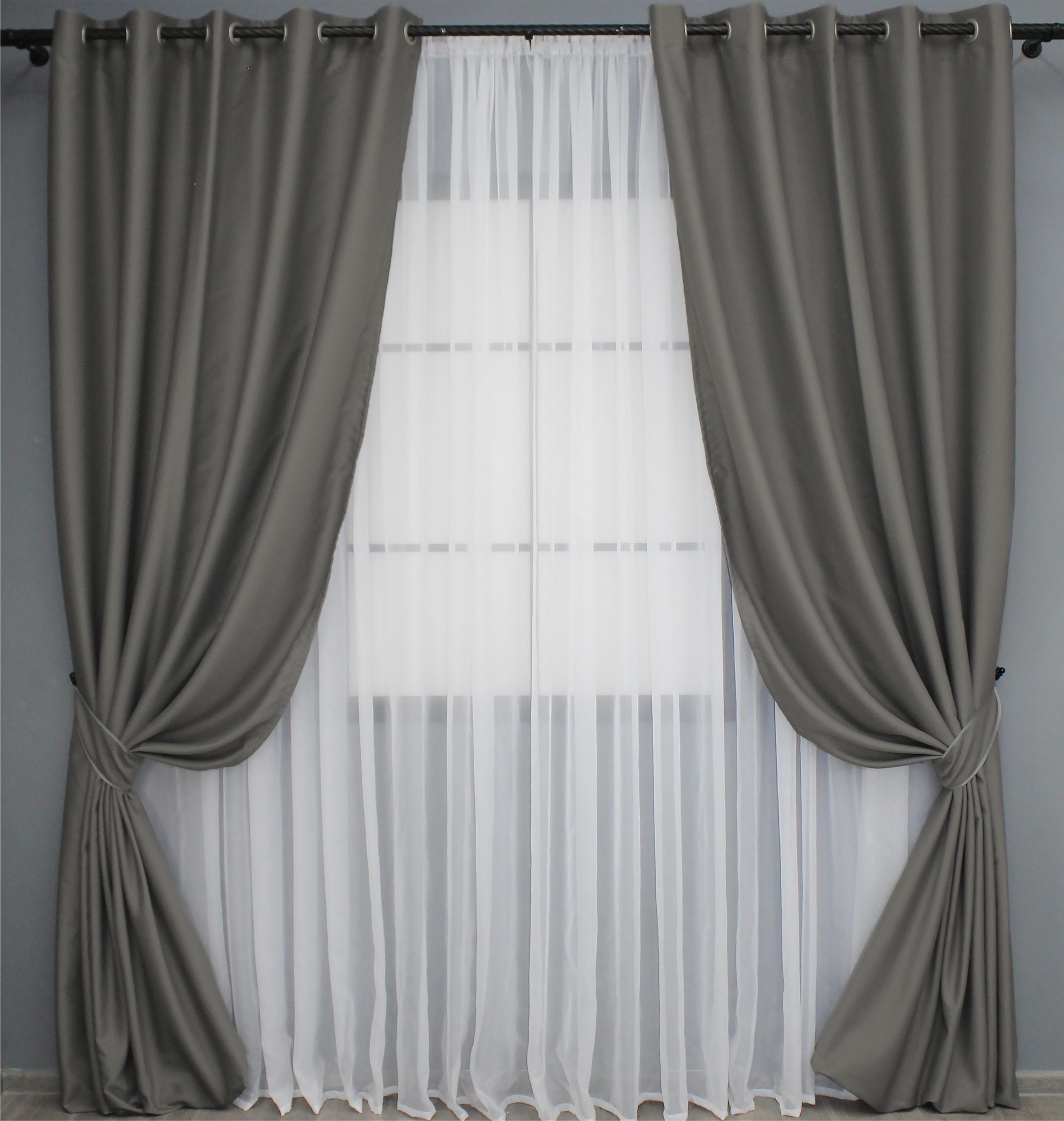 Комплект штор на люверсах VR-Textil Midnight №1228ш микровелюр 150х270 см 2 шт. Серый (37-0137) - фото 1 Комплект штор на люверсах VR-Textil Midnight №1228ш микровелюр 150х270 см 2 шт. Серый (37-0137) - фото 1