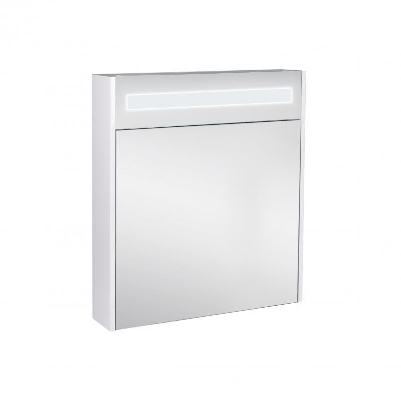 Дзеркальна шафа підвісна Q-tap Robin 600х730х145 White з LED-підсвіткою QT1377ZP6001W