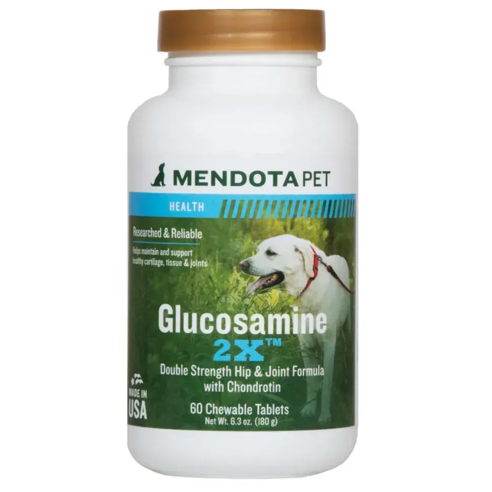 Вітаміни для собак Mendota Pet Glucosamine 2X формула з хондроїтином 60 шт. (27481502)
