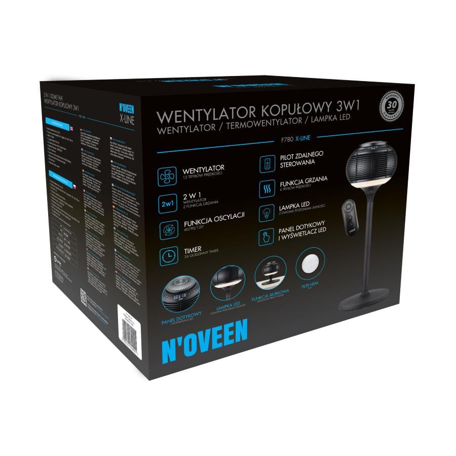 Вентилятор-торшер Noveen F780 с функцией обогрева 3в1 (5902221624001) - фото 14 Вентилятор-торшер Noveen F780 с функцией обогрева 3в1 (5902221624001) - фото 14