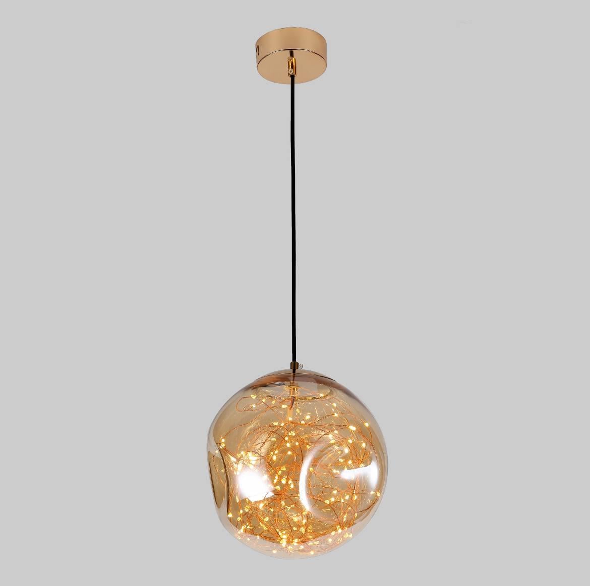 Підвіс світлодіодний скляний 25 см (52-9765-LED AMBER)
