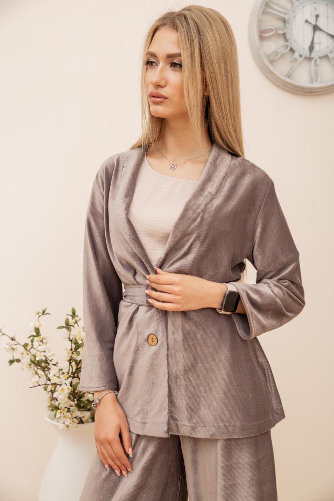 Піджак жіночий велюровий Kamomile 115R363-17 р. 36-38 Мокко - фото 3 Піджак жіночий велюровий Kamomile 115R363-17 р. 36-38 Мокко - фото 3