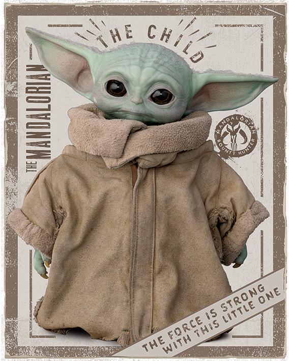 Постер плакат Звездные Войны Мандалорец Дитя/Star Wars The Mandalorian The Child 40x50 см