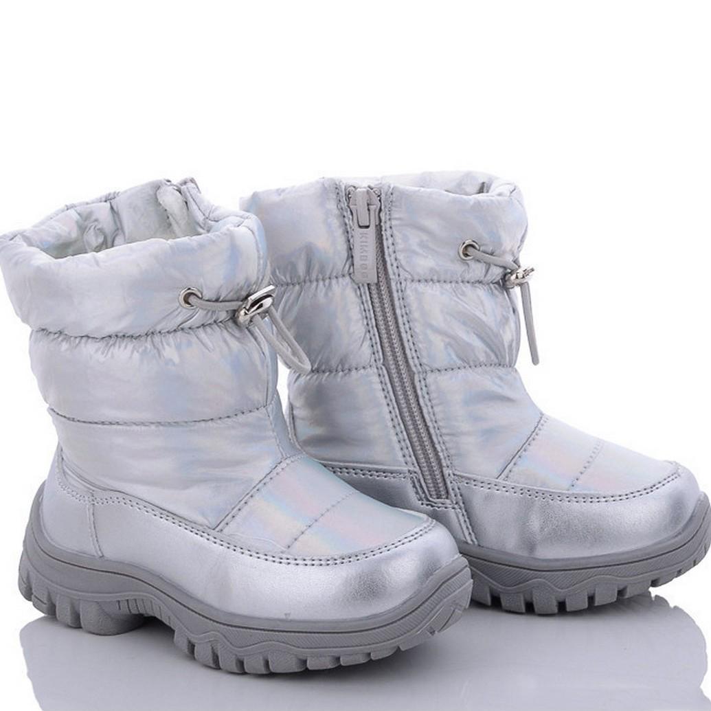 Дутики Kimbo M2106-1Y с натуральной шерстью р. 26 Серебристый