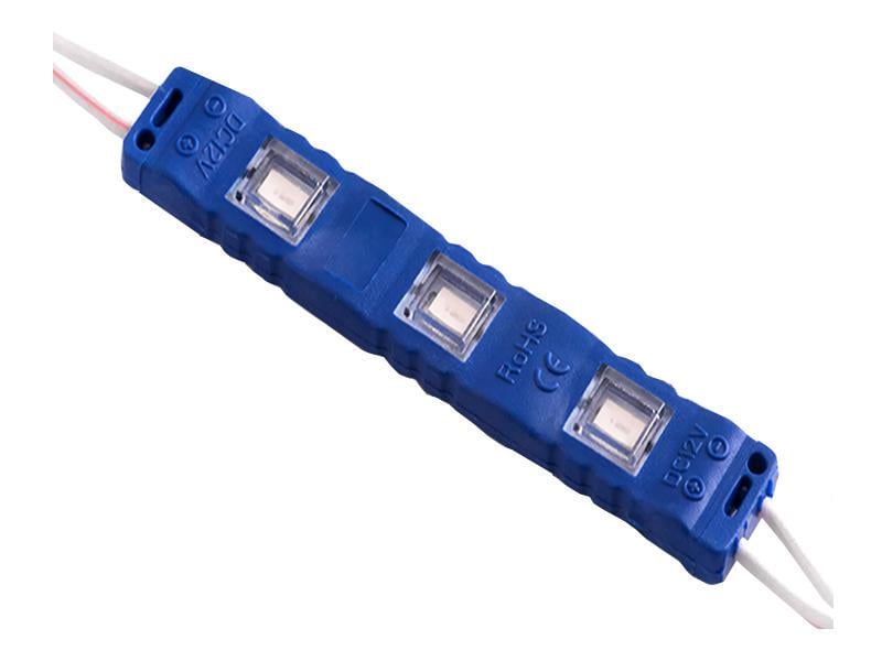 Модуль светодиодный LEDUA 5630-3smd 12V IP65 пластик 25-30Lm Синий (2684)