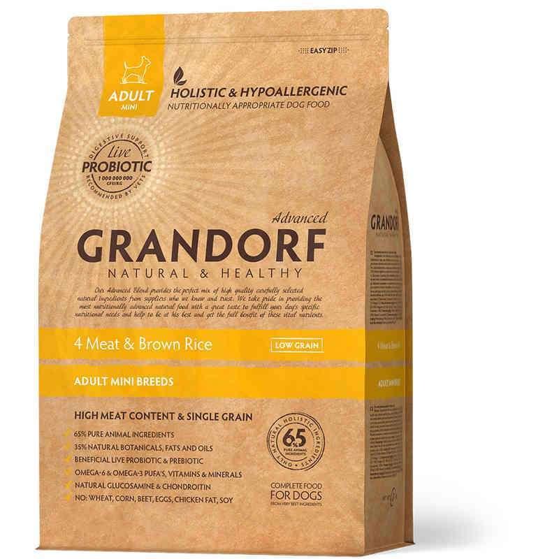 ᐉ Корм сухой для взрослых собак мелких пород Grandorf Holistic 4 Meat ...