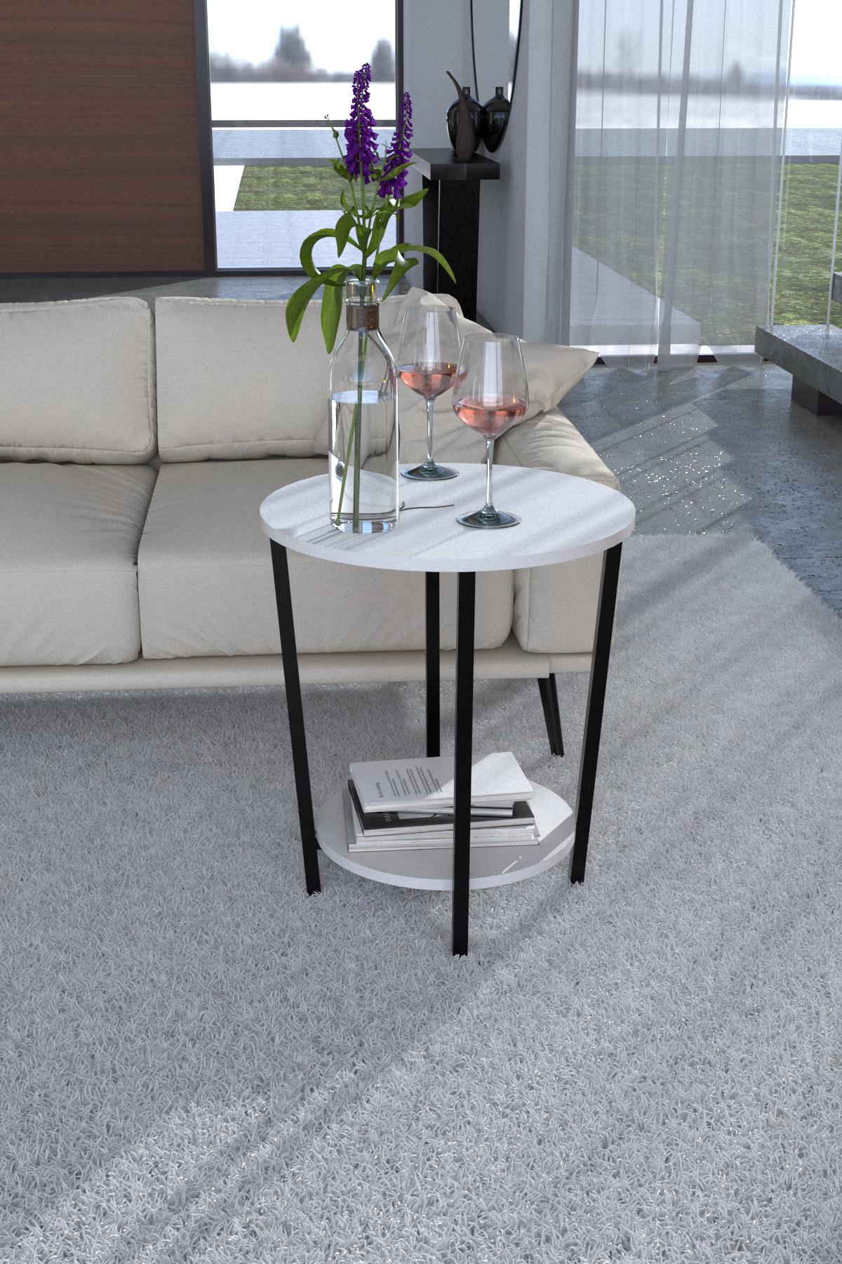 Журнальный столик EcoLoft Масло DSP-1259-7 в стиле лофт Белый (30600462) - фото 2 Журнальный столик EcoLoft Масло DSP-1259-7 в стиле лофт Белый (30600462) - фото 2