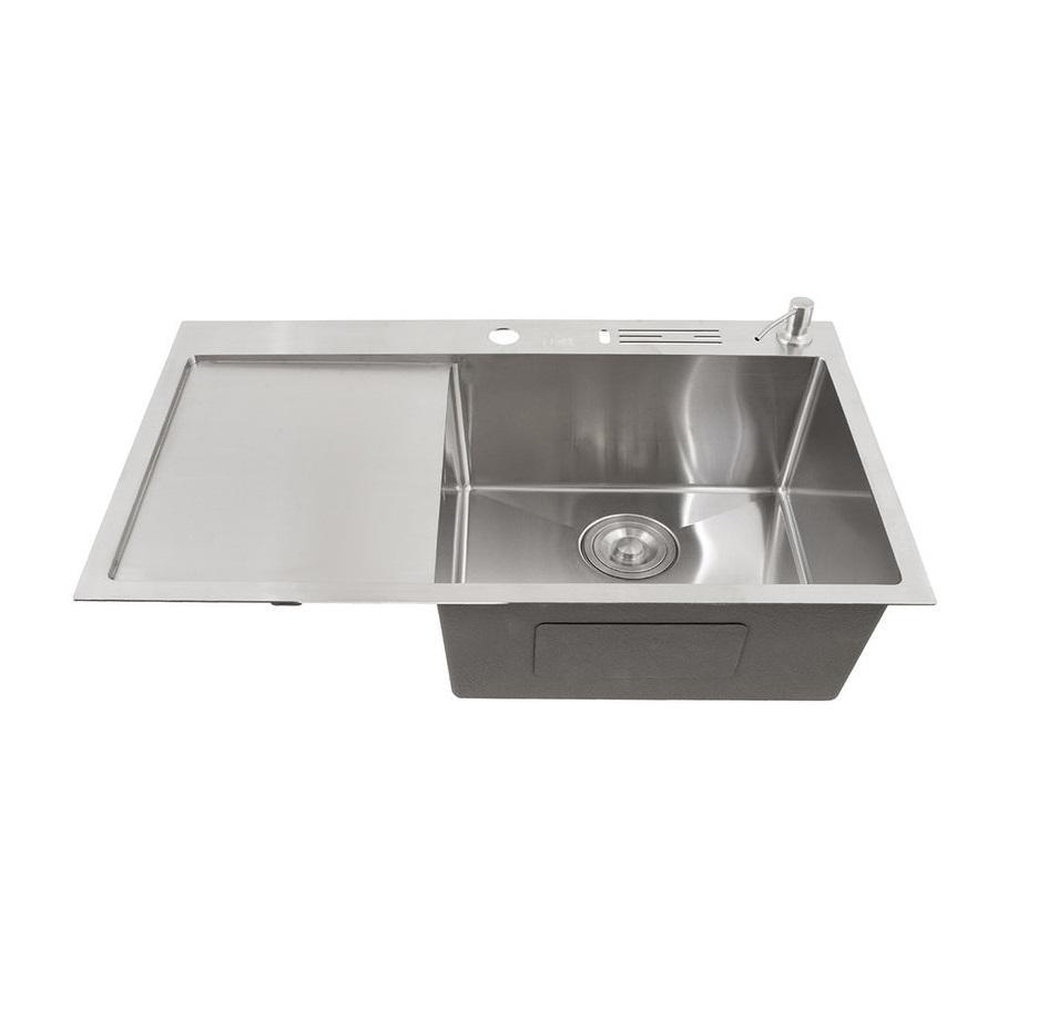 Мойка для кухни врезная Kraft Handmade прямоугольная 780x480 мм Серебряный (PUD-HS7848AR)