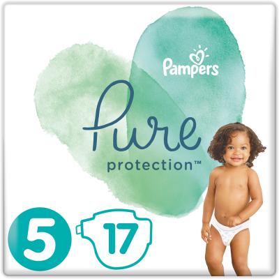 Підгузок Pampers Pure Protection р. 5 Junior 11-16 кг 17 шт. (8001841023335) - фото 1