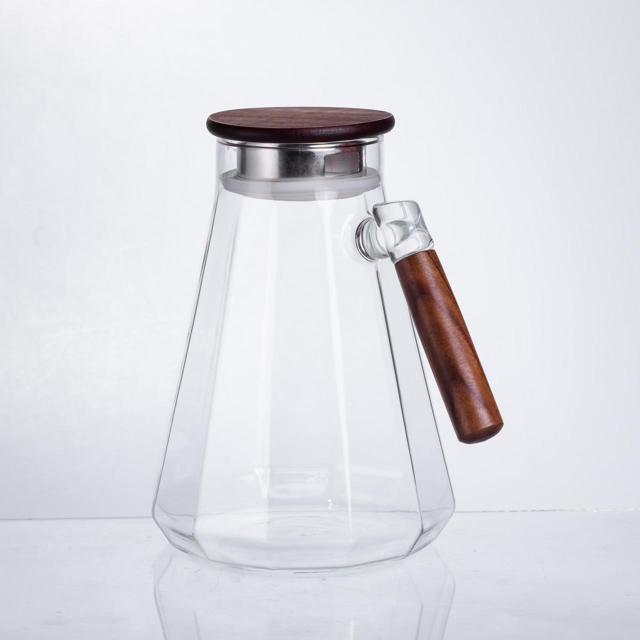 Кувшин для напитков с ручкой и бамбуковой крышкой 1,7 л (64486-72) - фото 2