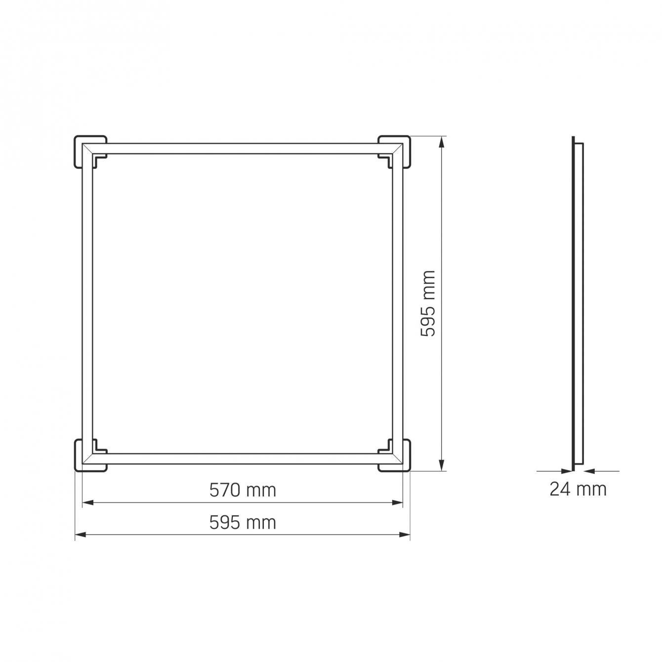 Панель світлодіодна розбірна VL-PAU405W VIDEX 40W 5000K (20746862) - фото 5