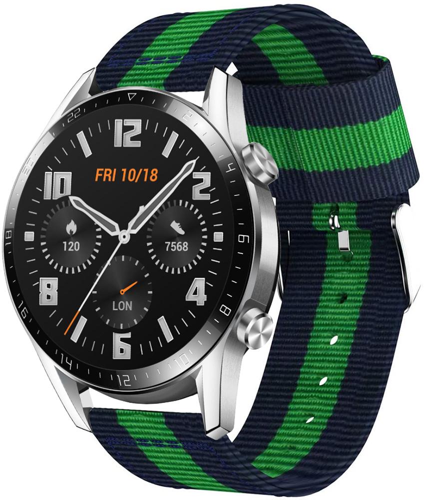 Ремешок тканевый Canvas для Huawei Watch GT 2 46 мм Blue/Green (19665)
