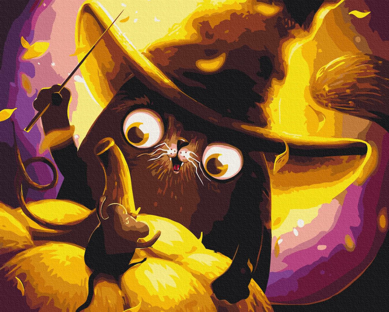 Картина по номерам Brushme Котик Волшебник 40x50 см (BS53333) Картина по номерам Brushme Котик Волшебник 40x50 см (BS53333)